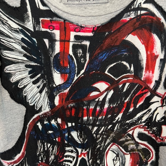 BALMAIN GRAFFITI TEE, GREY, SZ 38 (6) - Picture 2 of 5